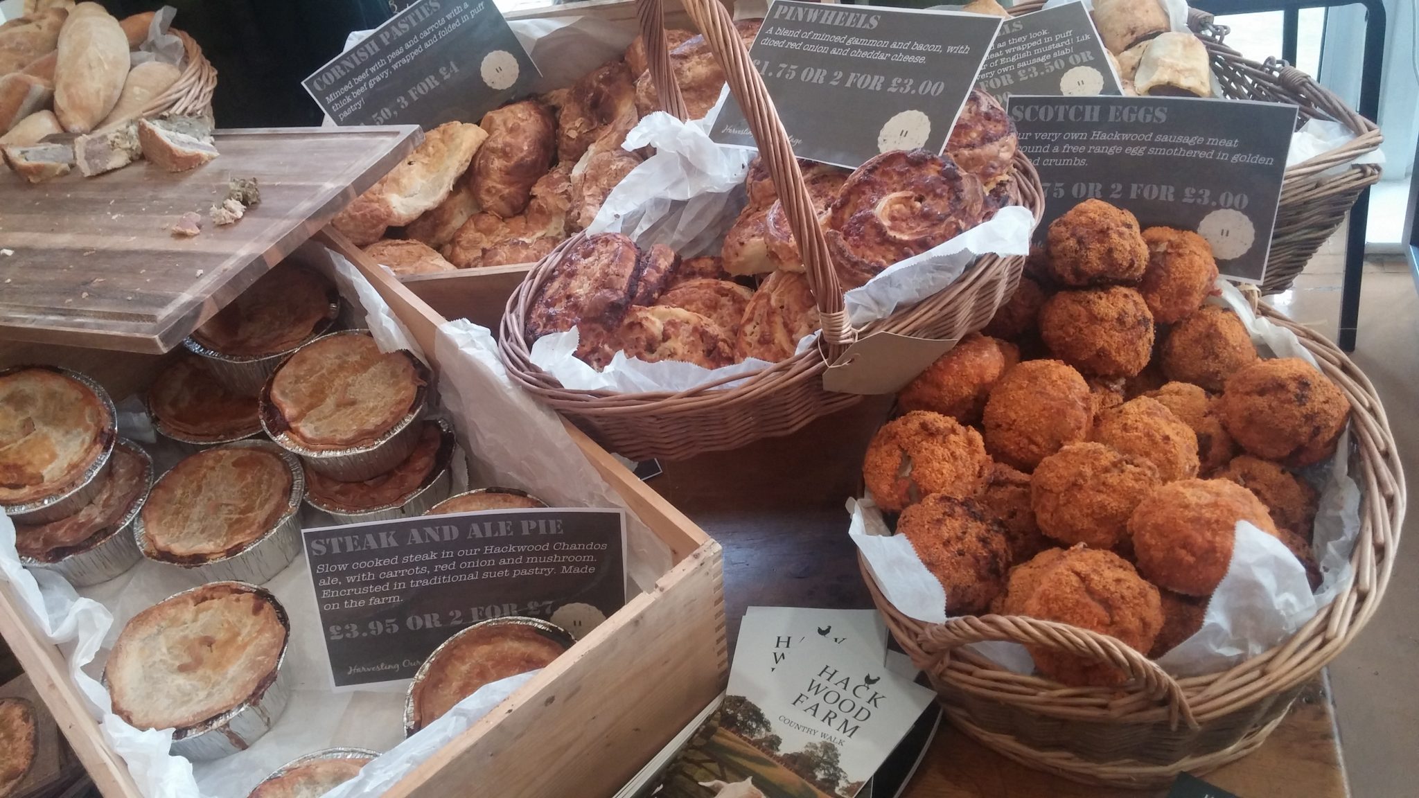 Breads, pies, pastries from Hackwood Farm, Derby