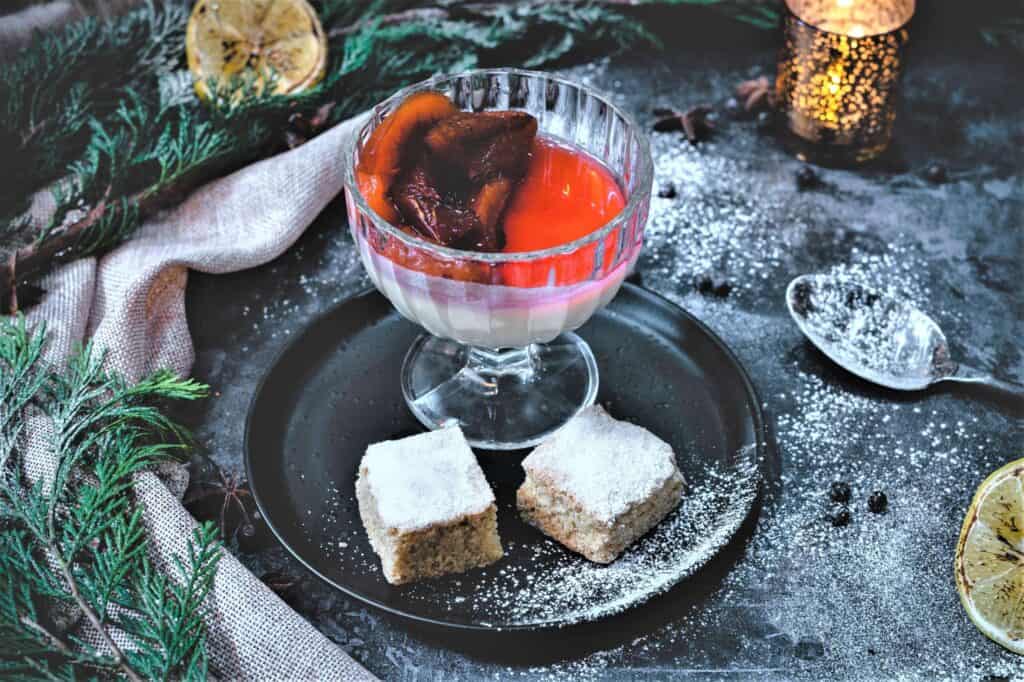 REVIEW: SAM’S CHOP SHOP MANCHESTER 4 Lemon posset, stewed plums, shortbread at Sam's Chop House Manchester