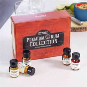 A Premium Rum Collection Tasting Box has some bottles outside the box