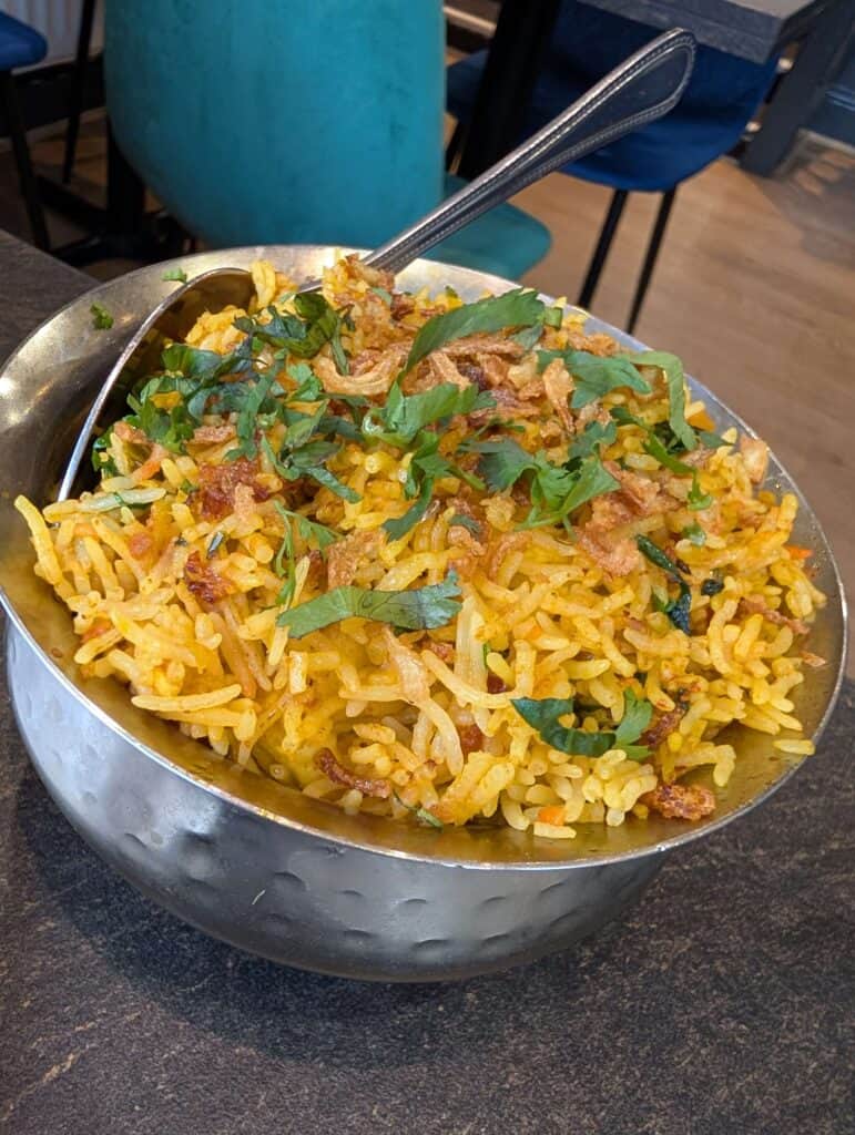 I discover Gujarati food at its finest: Dreamz Leicester restaurant review 1 Paneer biryani at Dreamz Leicester Restaurant & Bar